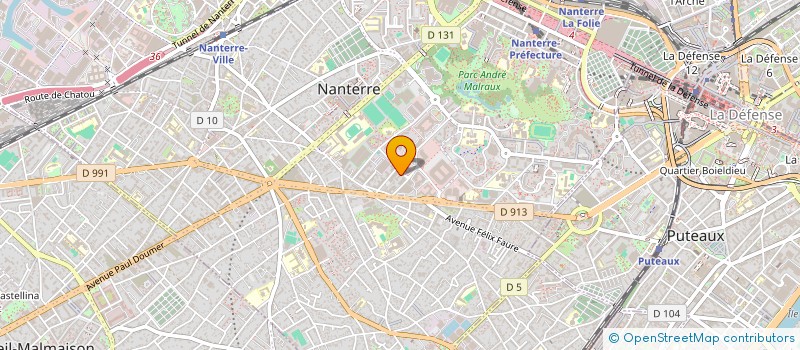 localisation de l'entreprise EXPOCOM REALISATION à NANTERRE