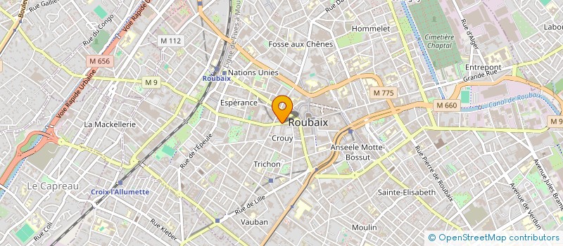 localisation de l'entreprise EXPOCONCEPT  ROUBAIX