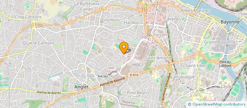 localisation de l'entreprise EXPOMEDIA à ANGLET