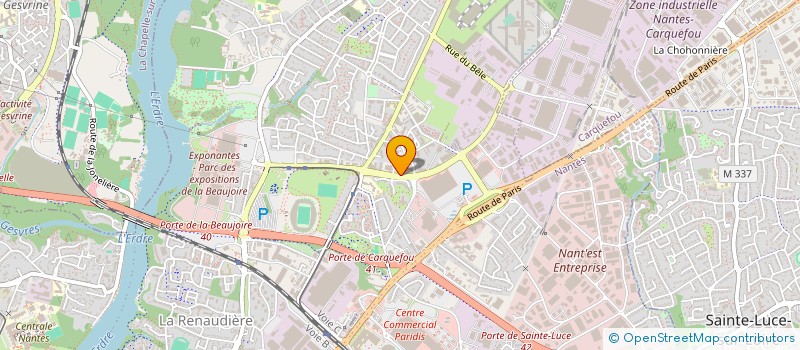 localisation de l'entreprise EXPONANTES  NANTES