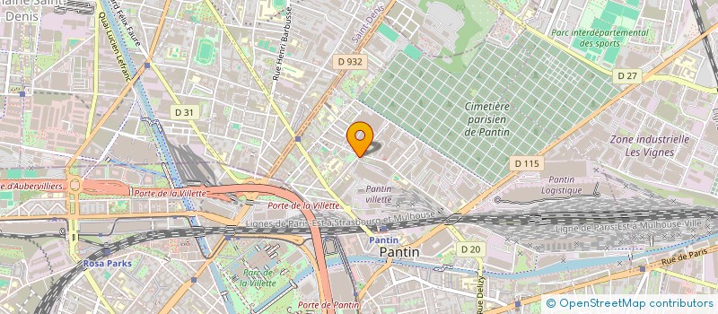 localisation de l'entreprise EXPORAMA  PANTIN