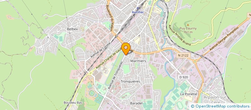 localisation de l'entreprise EXPRESS'AUTO à AURILLAC