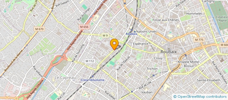 localisation de l'entreprise EXPRESS AUTO  ROUBAIX