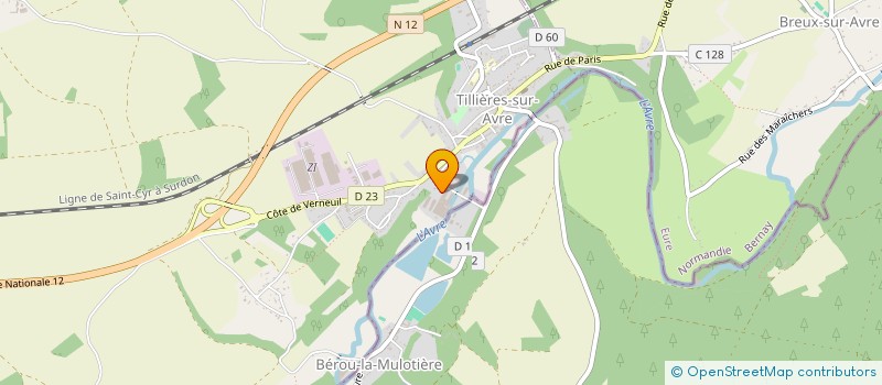 localisation de l'entreprise EXPRESS BROCHAGE à TILLIERES-SUR-AVRE
