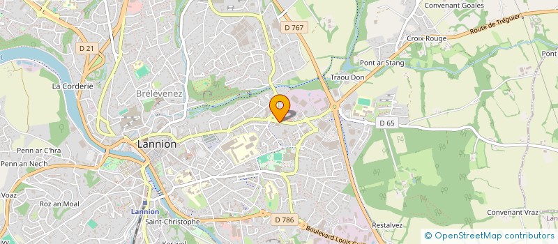 localisation de l'entreprise EXPRESS BUREAUTIQUE à LANNION