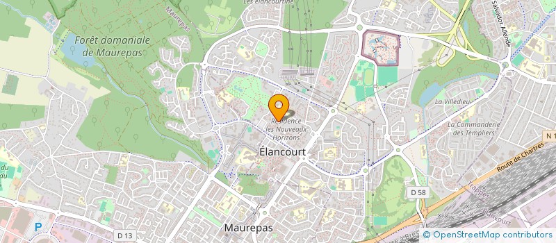 localisation de l'entreprise EXPRESS CHAUFFEUR VTC à ELANCOURT