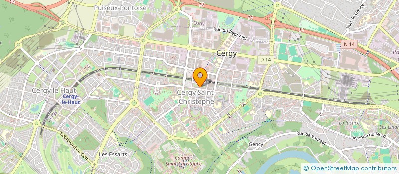 localisation de l'entreprise EXPRESS COIFFURE à CERGY