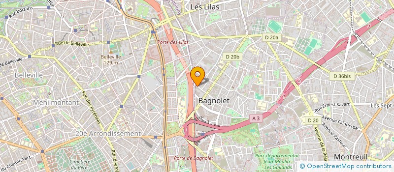 localisation de l'entreprise EXPRESS COURSIER à BAGNOLET