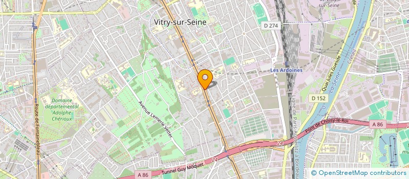 localisation de l'entreprise EXPRESS DEPANNAGE à VITRY-SUR-SEINE