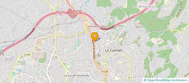 localisation de l'entreprise EXPRESS LIMOUSINE RIVIERA à LE CANNET