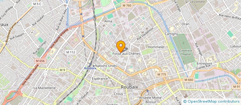 localisation de l'entreprise EXPRESS REVIS  ROUBAIX