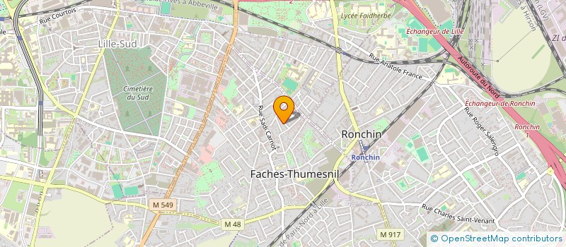 localisation de l'entreprise EXPRESS TAXI LILLE à FACHES-THUMESNIL