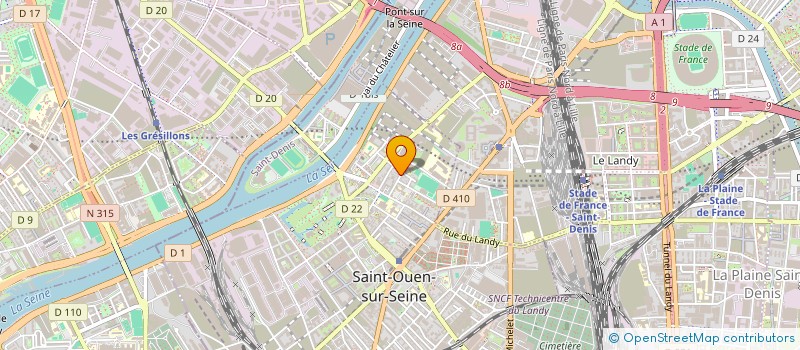 localisation de l'entreprise EXPRESS TRANSPORTS COMMUNICATIONS à SAINT-OUEN-SUR-SEINE