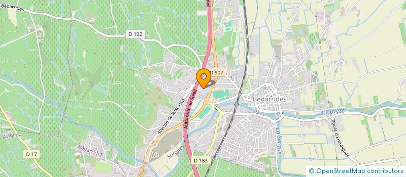 localisation de l'entreprise EXPRESS VAUCLUSE GARAGE TRANSPORT  BEDARRIDES