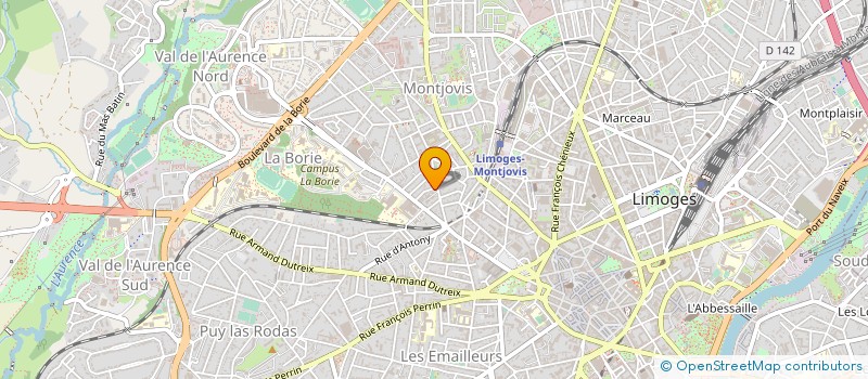 localisation de l'entreprise EXPRESSION RESSOURCES HUMAINES à LIMOGES