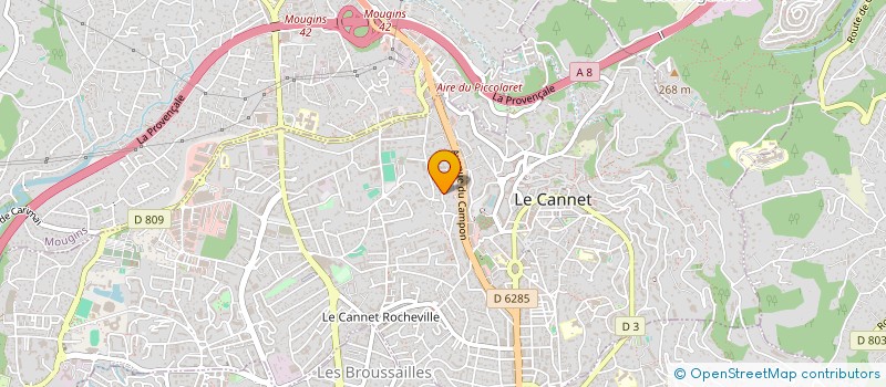 localisation de l'entreprise EXPRESSIONS 21 à LE CANNET