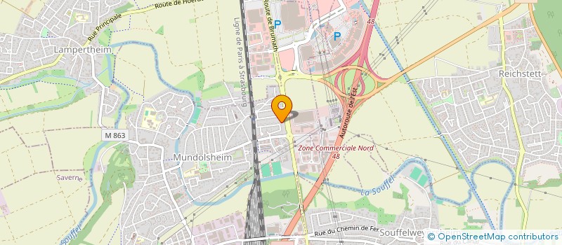 localisation de l'entreprise EXPRESSIONS DECOR SARL  MUNDOLSHEIM