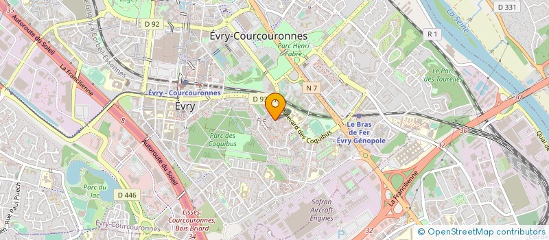 localisation de l'entreprise EXPRESSIONS FRANCOPHONES  EVRY-COURCOURONNES