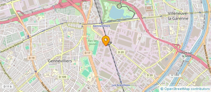 localisation de l'entreprise EXPRESSO SERVICE à GENNEVILLIERS
