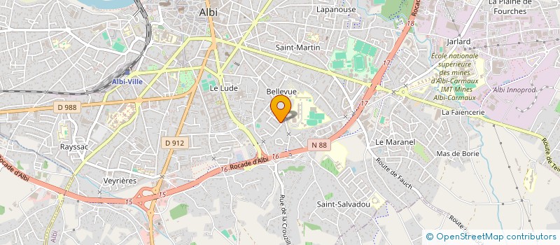 localisation de l'entreprise EXPRESSOLAB à ALBI