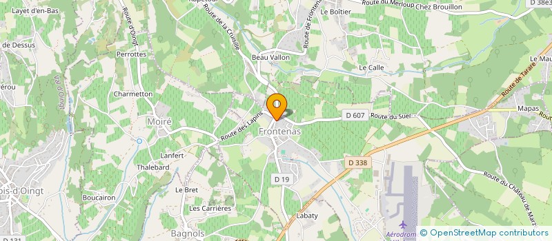 localisation de l'entreprise EXPRIM CONSTRUCTION  FRONTENAS