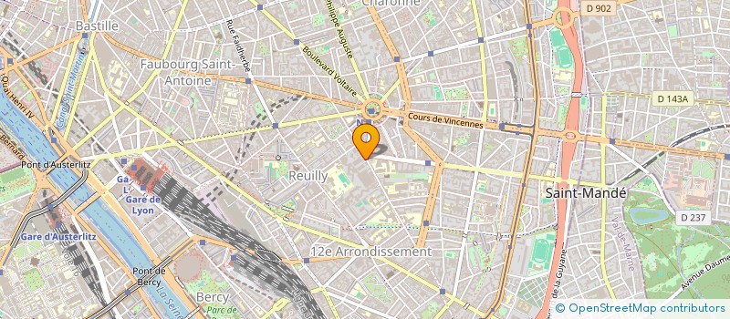 localisation de l'entreprise EXTEL à PARIS