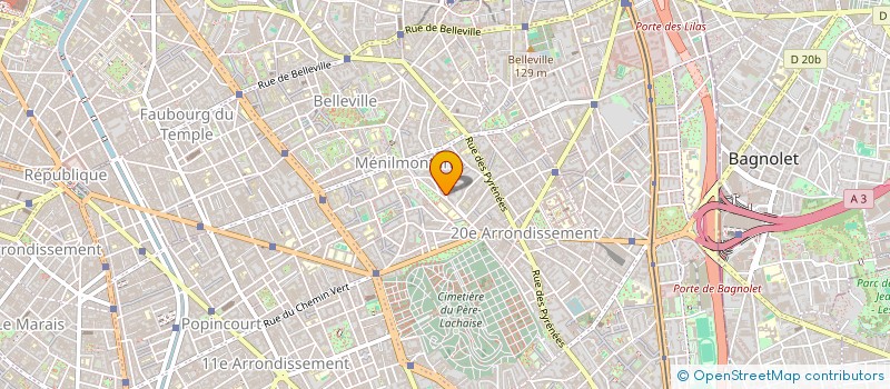 localisation de l'entreprise EXTEMPO RA - HISTOIRES, ARTS, CULTURES ET ECOLOGIES DE LA CARAIBE ET DE SES DIASPORAS  PARIS