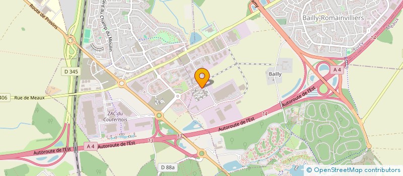 localisation de l'entreprise EXTENSIBLE.FR  BAILLY-ROMAINVILLIERS