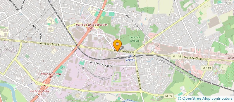 localisation de l'entreprise EXTENSIONS DE L'ERDRE à VERTOU