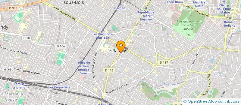 localisation de l'entreprise EXTER  LE RAINCY