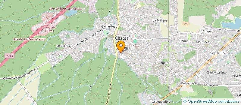 localisation de l'entreprise EXTERIEUR BOIS 33 à CESTAS