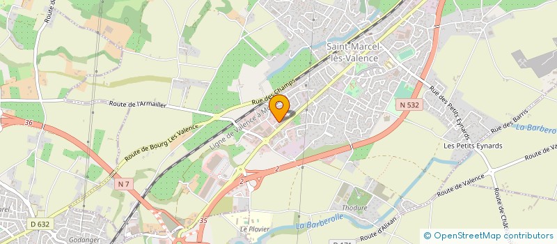 localisation de l'entreprise EXTERIEUR SUD à SAINT-MARCEL-LES-VALENCE