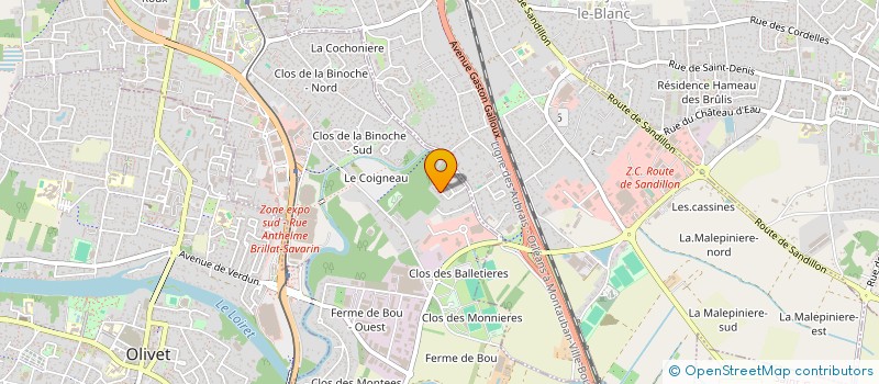 localisation de l'entreprise EXTERN'RH à SANDILLON
