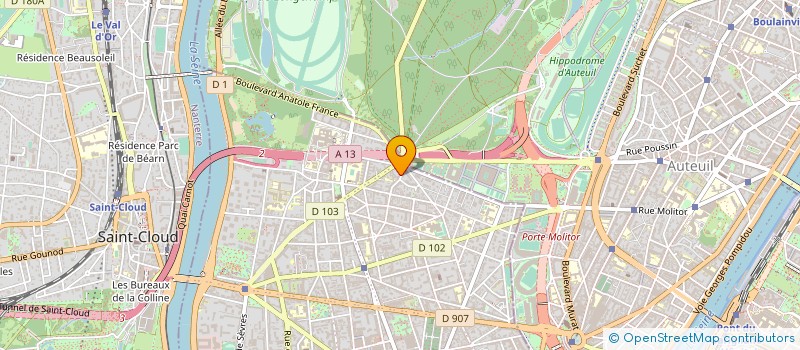 localisation de l'entreprise EXTRA ROUND MUAYTHAI PARIS à BOULOGNE BILLANCOURT