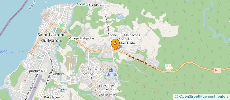 localisation de l'entreprise EXTRABAT à SAINT-LAURENT-DU-MARONI