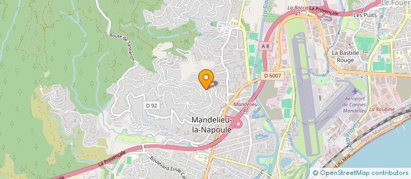 localisation de l'entreprise EXTRABOIS à MANDELIEU-LA-NAPOULE
