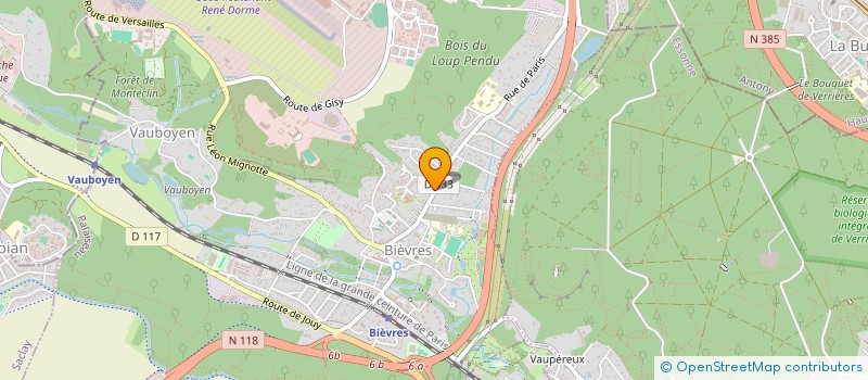 localisation de l'entreprise EXTRAF à BIEVRES