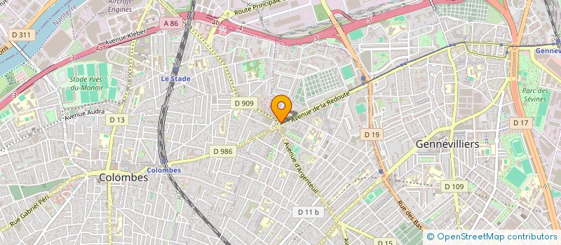 localisation de l'entreprise EXTRAPI5 TRANSPORT  ASNIERES-SUR-SEINE