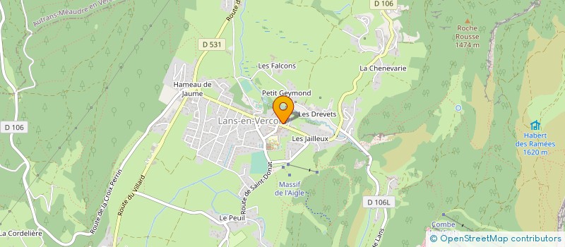 localisation de l'entreprise EXTREM'EVASION à LANS-EN-VERCORS