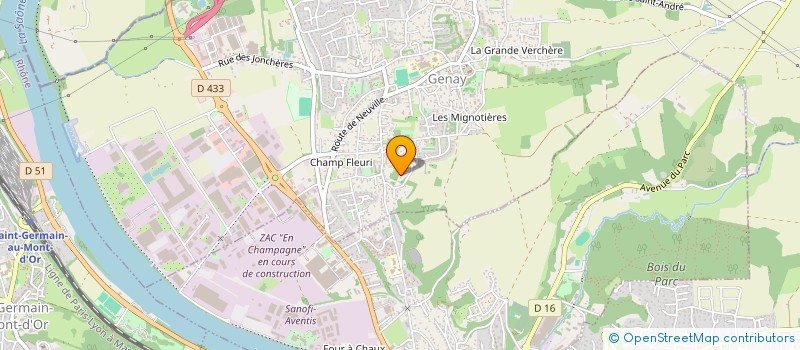localisation de l'entreprise EXTREM TOITURES à GENAY