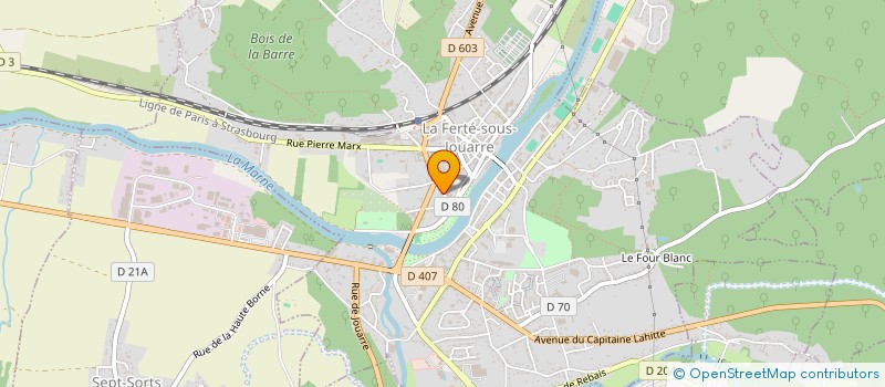localisation de l'entreprise EXUBERANTE à LA FERTE-SOUS-JOUARRE