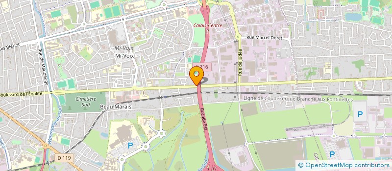 localisation de l'entreprise EXUP  CALAIS