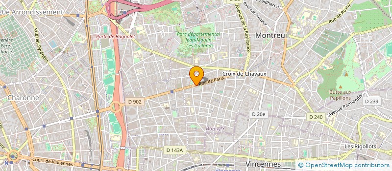 localisation de l'entreprise EXXEL à MONTREUIL