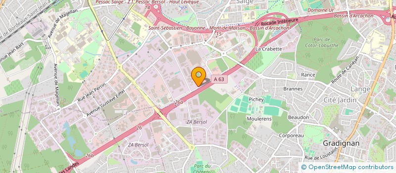 localisation de l'entreprise EXXELIA TEMEX  PESSAC