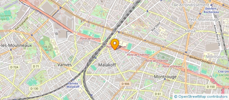 localisation de l'entreprise EXYSTAT à MALAKOFF
