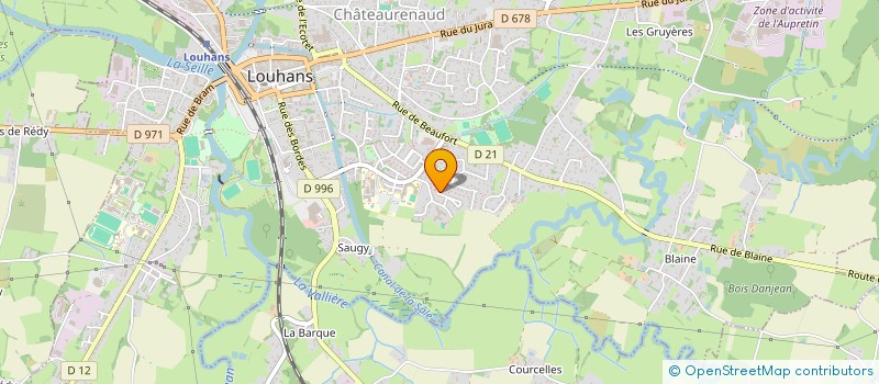 localisation de l'entreprise EYA-TRANSPORT à LOUHANS