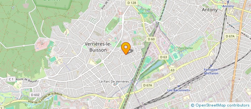 localisation de l'entreprise EYC GESTION à VERRIERES-LE-BUISSON