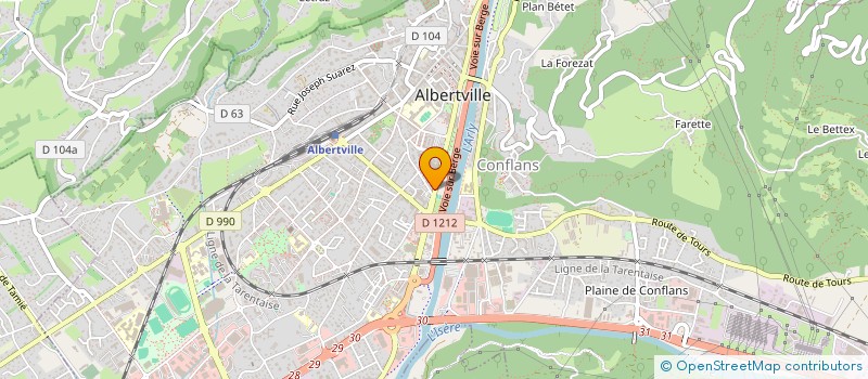 localisation de l'entreprise EYE  ALBERTVILLE
