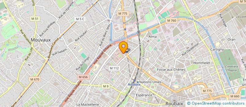 localisation de l'entreprise EYE PROD à ROUBAIX