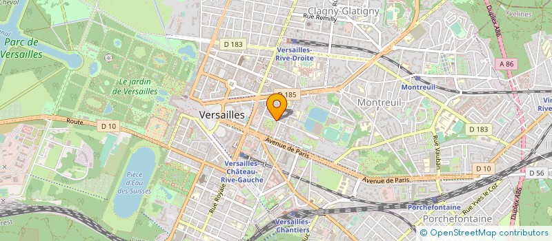 localisation de l'entreprise EYE PRODUCTION à VERSAILLES